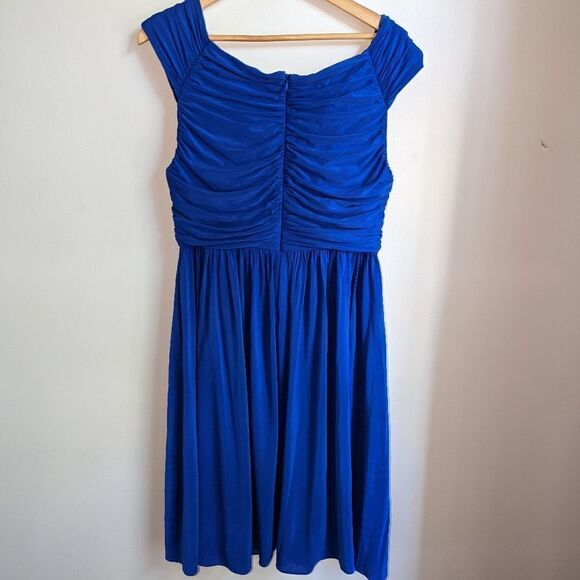 J. CREW Cobalt Blue Flowy Dress Plus Size 16 - Picture 12 of 12